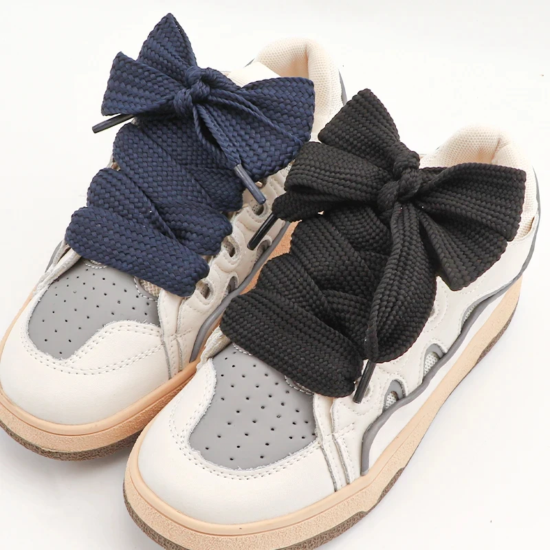 2cm mais largo cadarços planos novos tênis casuais laços para sapatos moda corda cadarço 100/120/140/160cm sapatos acessórios 1 par