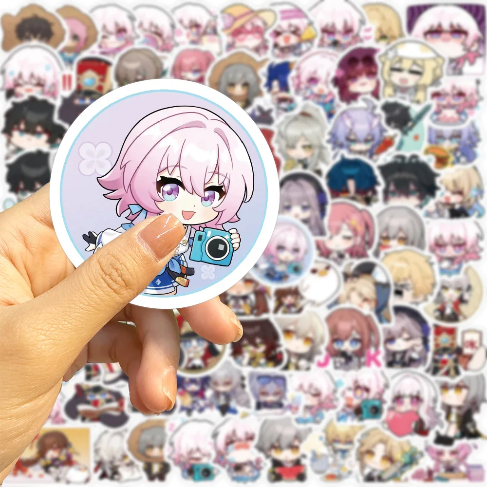 80 個かわいいアニメ Honkai スターレールステッカー旅行スケートボードスーツケースギター荷物ラップトップ落書きステッカーデカールおもちゃ