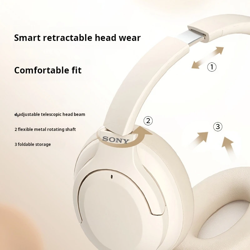 SONY-auriculares inalámbricos D2-ANC, cascos con Bluetooth 5,3, plegables, deportivos, con micrófono, para música, originales