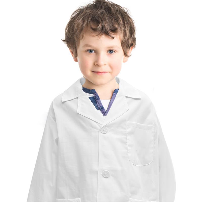 Ropa de laboratorio blanca lavable, abrigo de científico, disfraz para niños, bata de laboratorio para niños, accesorios de disfraz para fiesta, 1 ud.