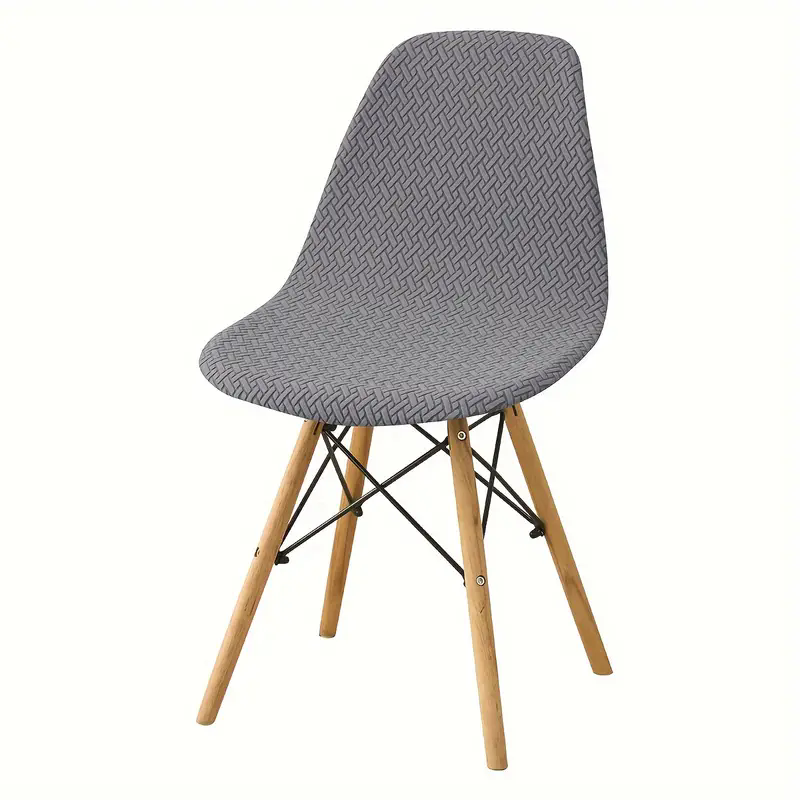 1/2/4/6PCs Jacquard Shell Stuhl Abdeckung Stretch Esszimmer Stuhl Schonbezüge Solide Elastische Armlosen Sitz fall Hochzeit Hotel Bankett