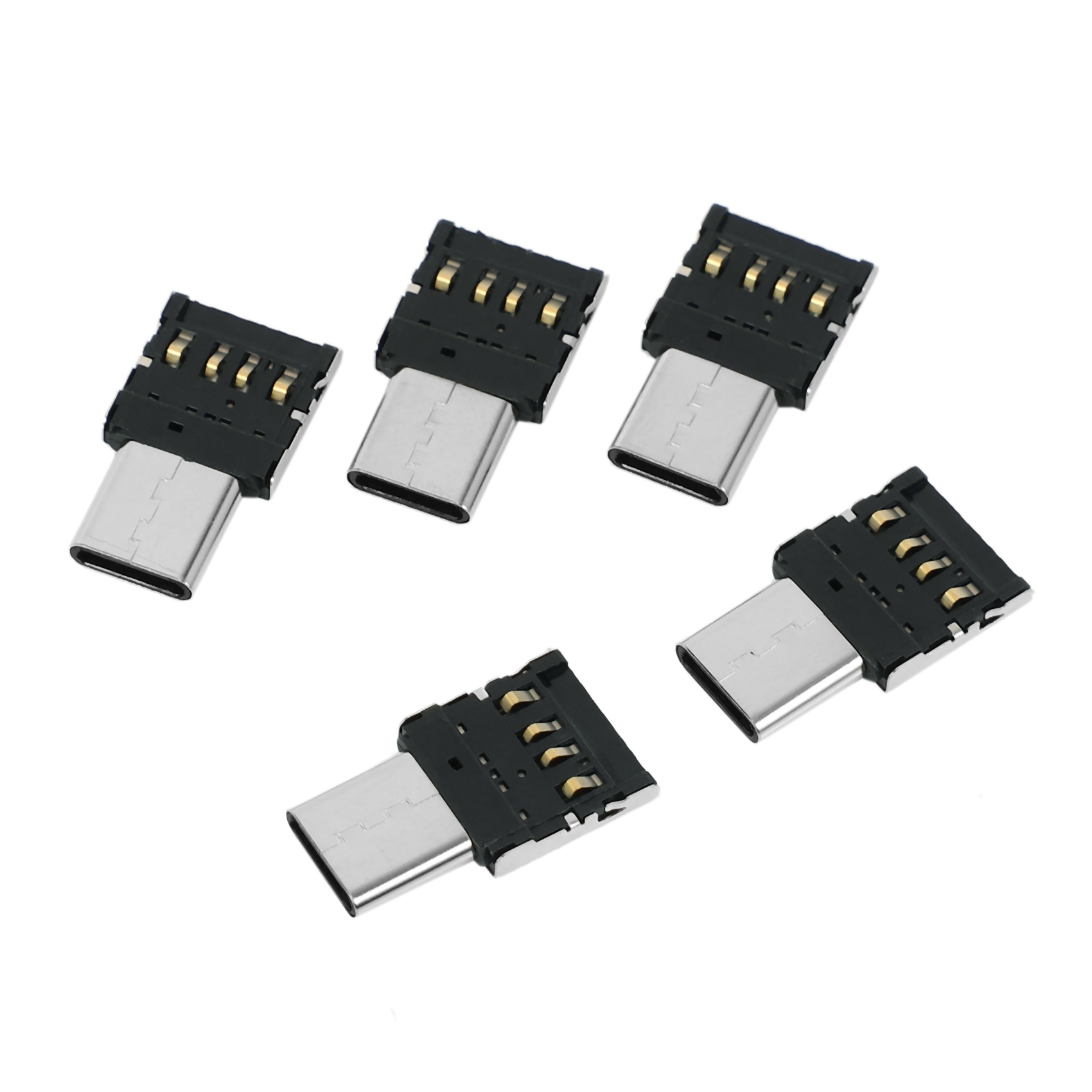 5 sztuk Ultra typ Mini-C USB-C do USB 2.0 Adapter OTG do Tablet z funkcją telefonu komórkowego, kabel USB i dysk Flash