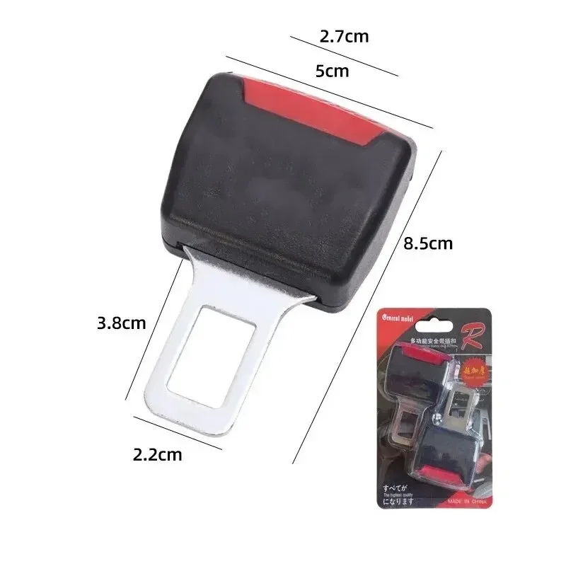 2 pçs cinto de segurança do carro fivela extensão clipe soquete grosso duas peças extensor de carro cinto de segurança estofamento extensão fivela plug fivela