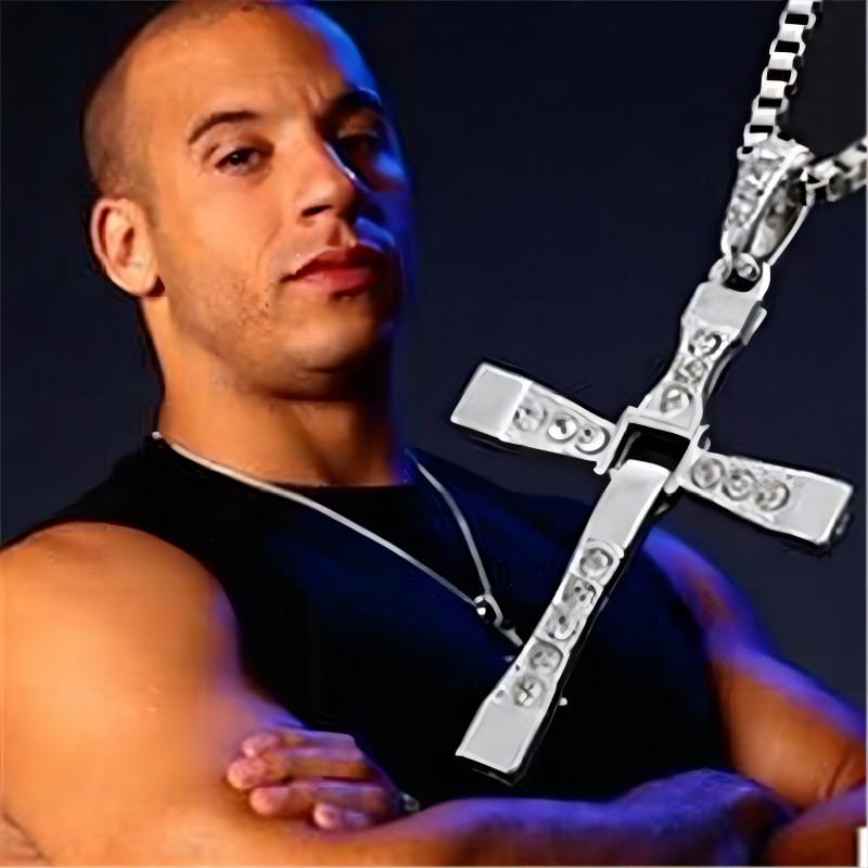 คลาสสิก Rhinestone Sliver สีจี้คริสตัล Jesus Cross สร้อยคอกิจกรรมชายของขวัญเครื่องประดับขายส่ง Dropshipping