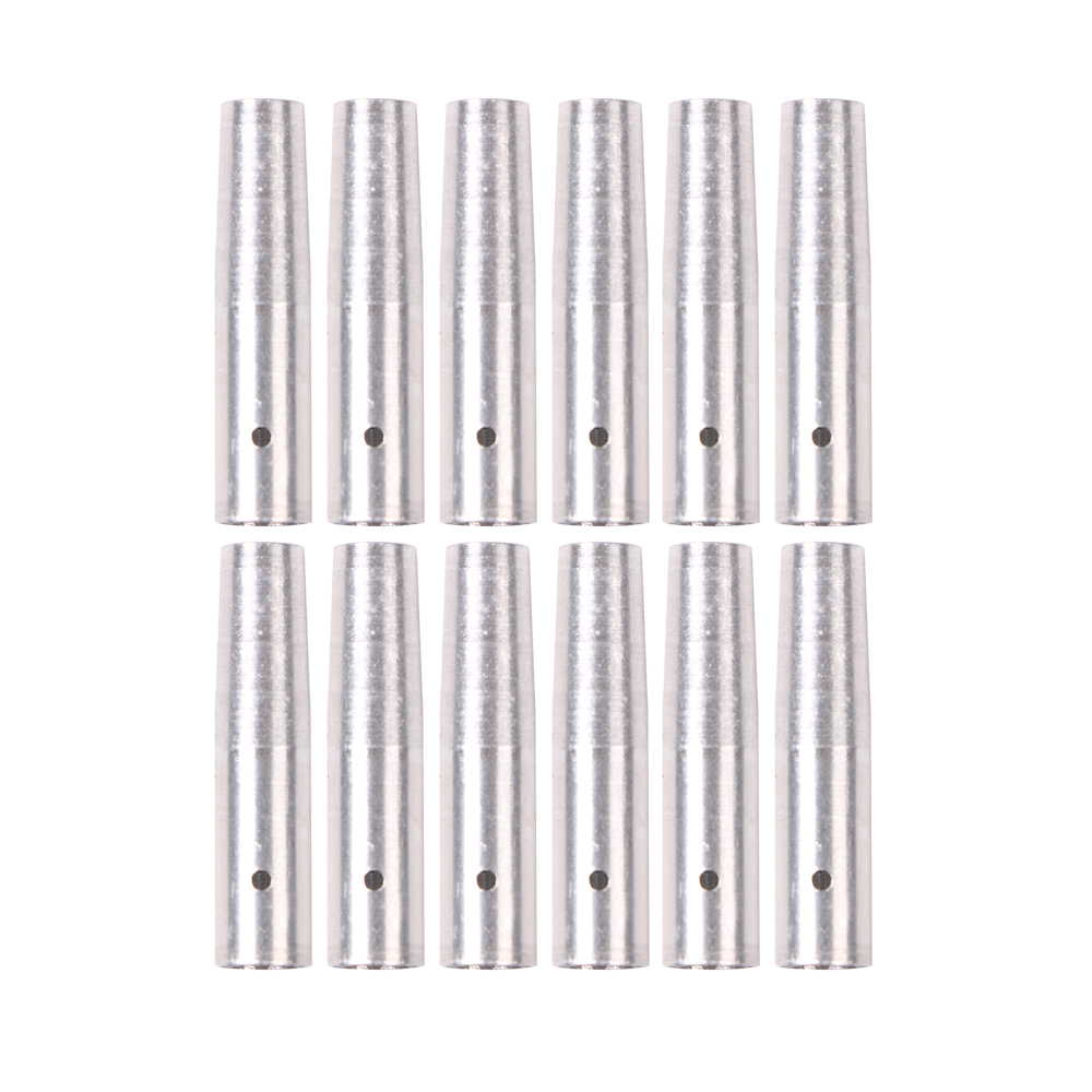 Punta de flecha de conexión de tiro con arco, inserto de flecha de aluminio OD 8mm, eje de flecha de bambú de madera, accesorios de flecha de caza, 6/12 Uds.