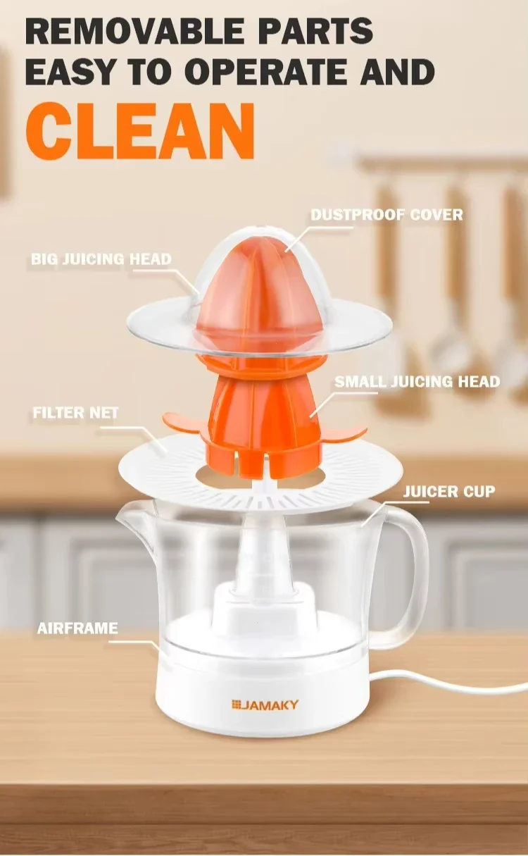 Houselin Electric Citrus Juicer,1-Button Juicer Machine,Orange Lime Grapefruit Lemon Squeezer,Easy to Clean  Juicer Squeezer