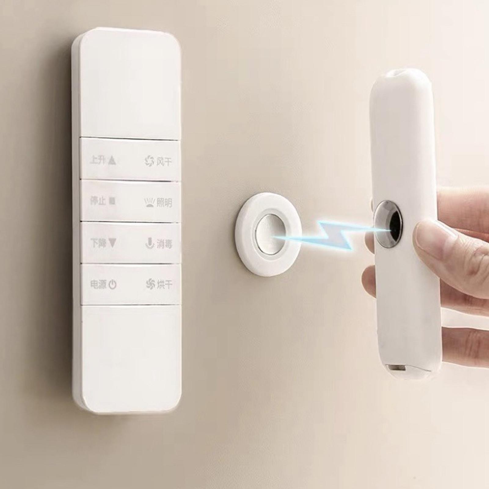 3pcs No Drill Magnetic Remote Holder - Wall Mount for TV/AC/DVD Remotes, White Space-Saving Design