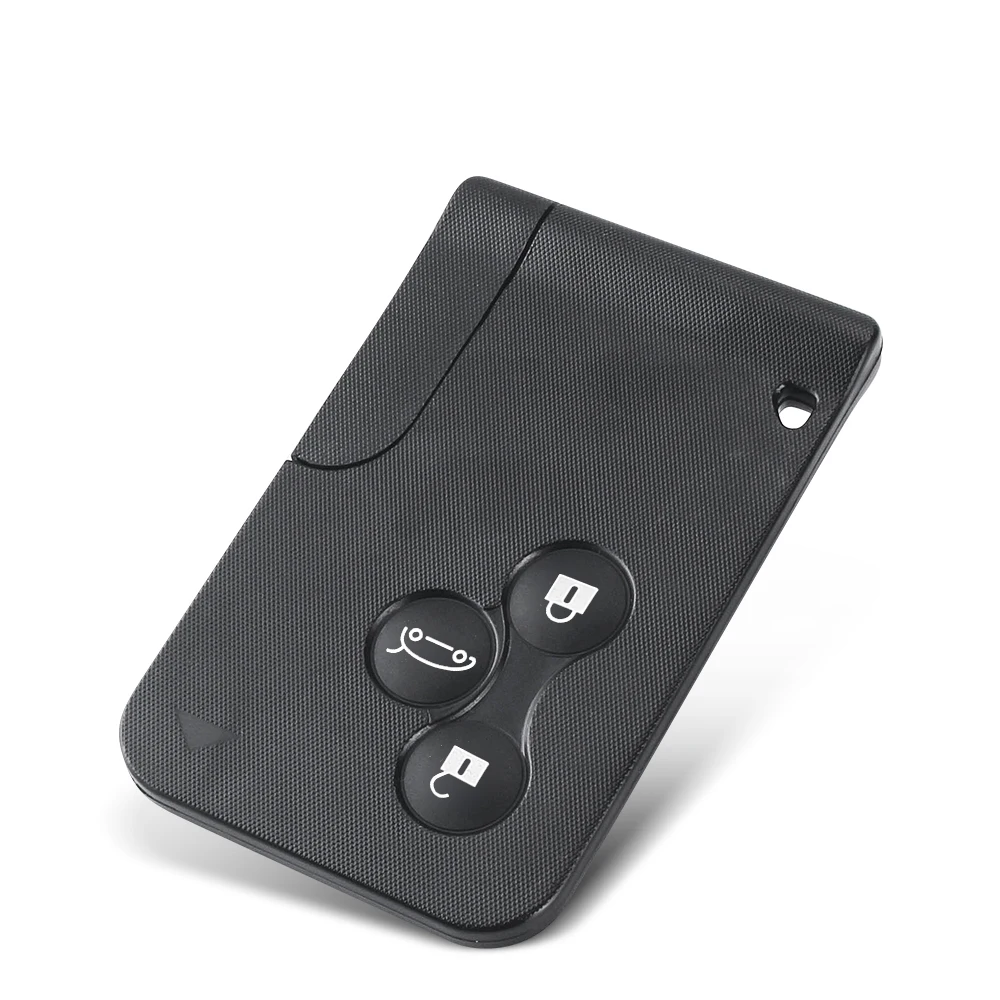 KEYYOU 2/3 Buttons Smart Card Remote Key Shell Case For Renault Clio Logan Megane 2 3 Scenic Laguna Espace Black Car Key Case