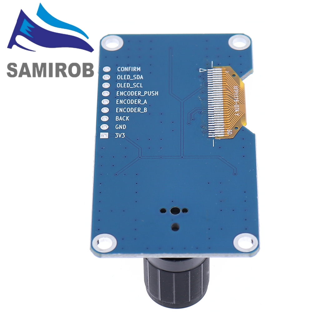 SAMIROB 0.96/1.3 inch white oled display screen combined with EC11 rotary encoder module IIC interface for arduino