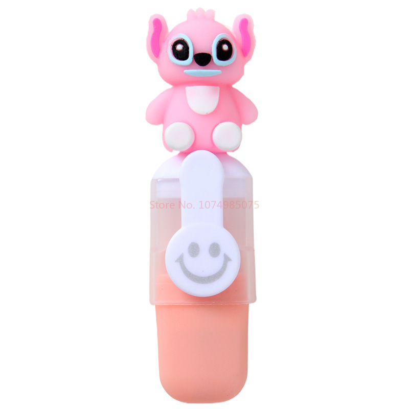 6pcs Disney Stitch Bagged Mini Highlighter Lilo & Stitch Cartoon 6color Diy Handbook Pen Cute Student Marker Stationery Gift