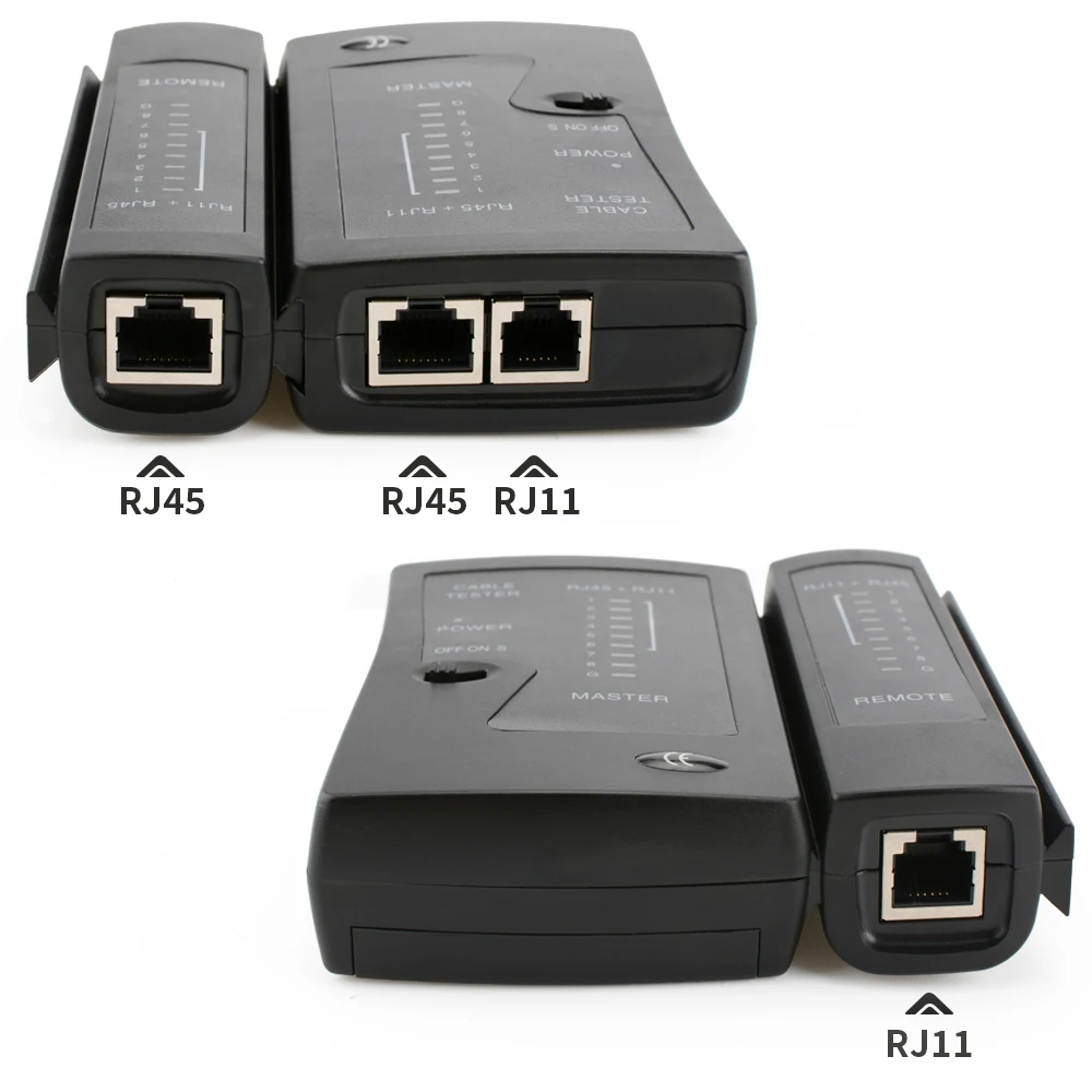 Probador de cable Ethernet de red para LAN RJ45 Cat5 Cat5e Cat6 Cat6a Cat7 UTP/Cable blindado y RJ11 RJ12