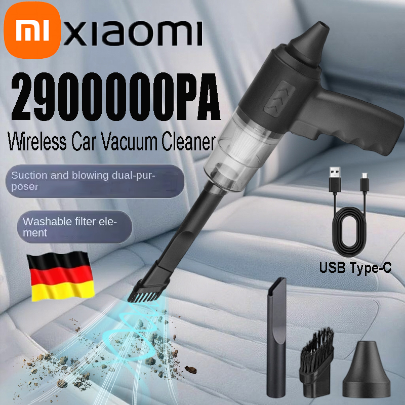 Xiaomi 2900000PA Автомобильный беспроводной пылесос 120 Вт Мощный портативный ручной пылесос для дома и авто Легкий беспроводной перезаряжаемый