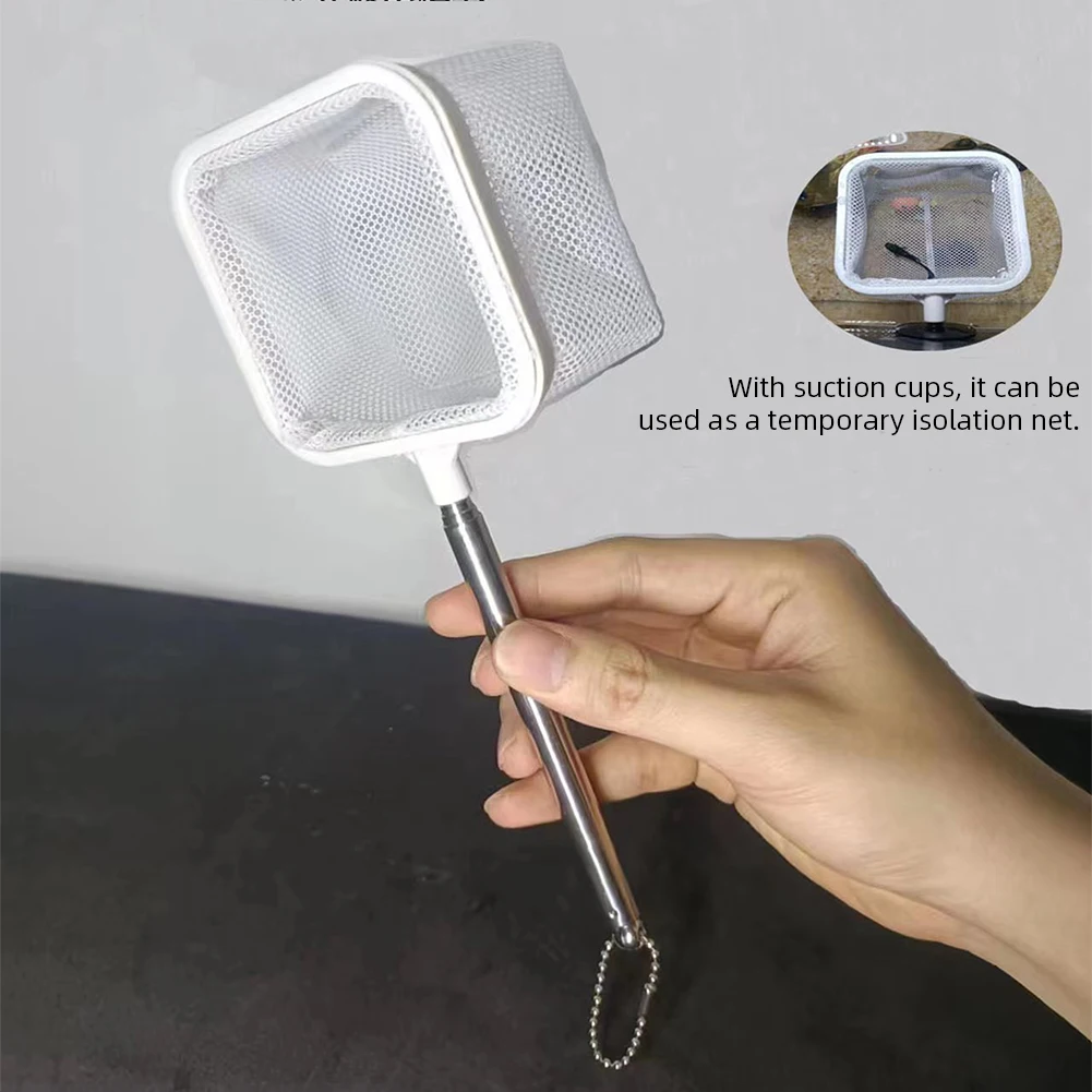 Fishing Landing Net Rustproof Corrosion Resistant Stainless Steel Fishing Net for Catchin Fish Shrimp Tank Aquarium Accessories