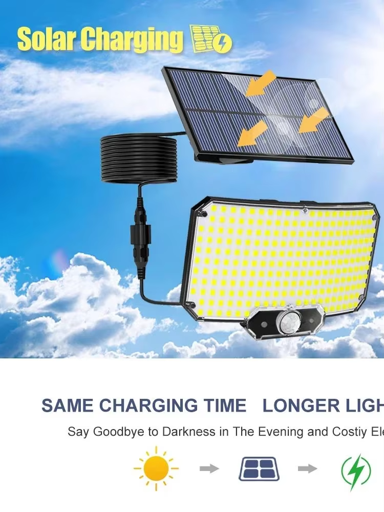 Solar Lights 234LED Solar Security Lights Outdoor Garden Motion Sensor 3 Modes Waterproof Split Solar Flood Wall Lights Garage