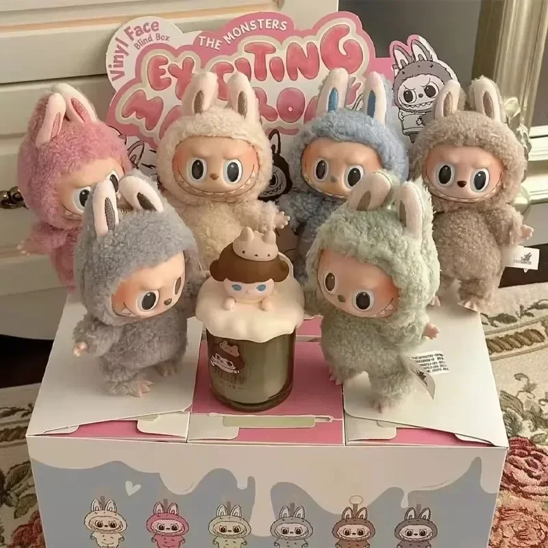 Mokoko Labubu-Muñeca con cara de vinilo de los monstruos, muñeco de macarrón con movimiento del corazón, caja ciega, bolsa ciega, colgante, regalo de cumpleaños y Navidad