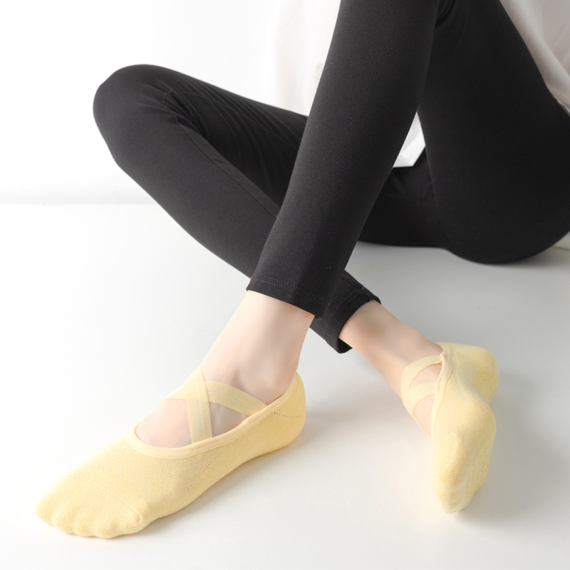 Calcetines de Yoga con parte inferior de toalla transpirable para mujer, medias de silicona antideslizantes para Pilates, calcetines de algodón para entrenamiento físico y danza de Ballet