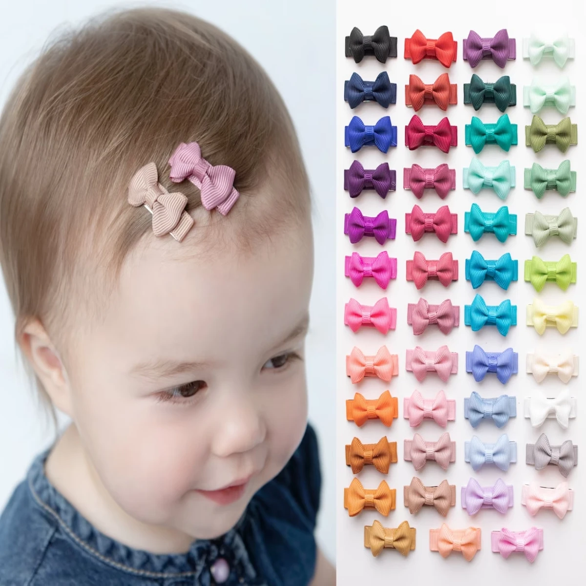 20 pçs/set grampos de cabelo do bebê não machucar o cabelo cocar bebê lanugo hairpin trompete princesa grampo de cabelo