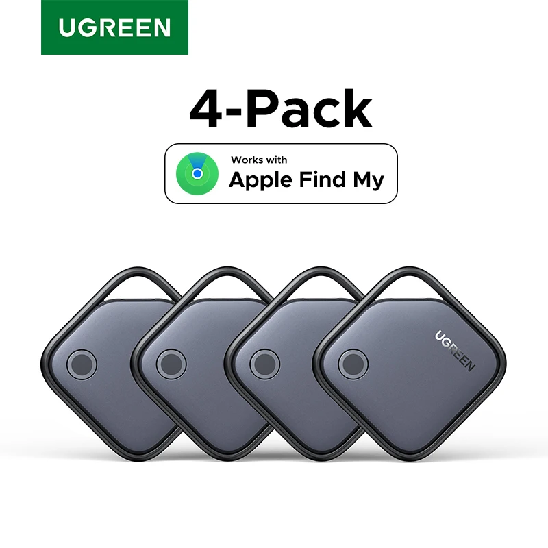UGREEN Умный Bluetooth-трекер, поиск ключей, локатор предметов SmartTag с аккумулятором для Apple Find My (только IOS)