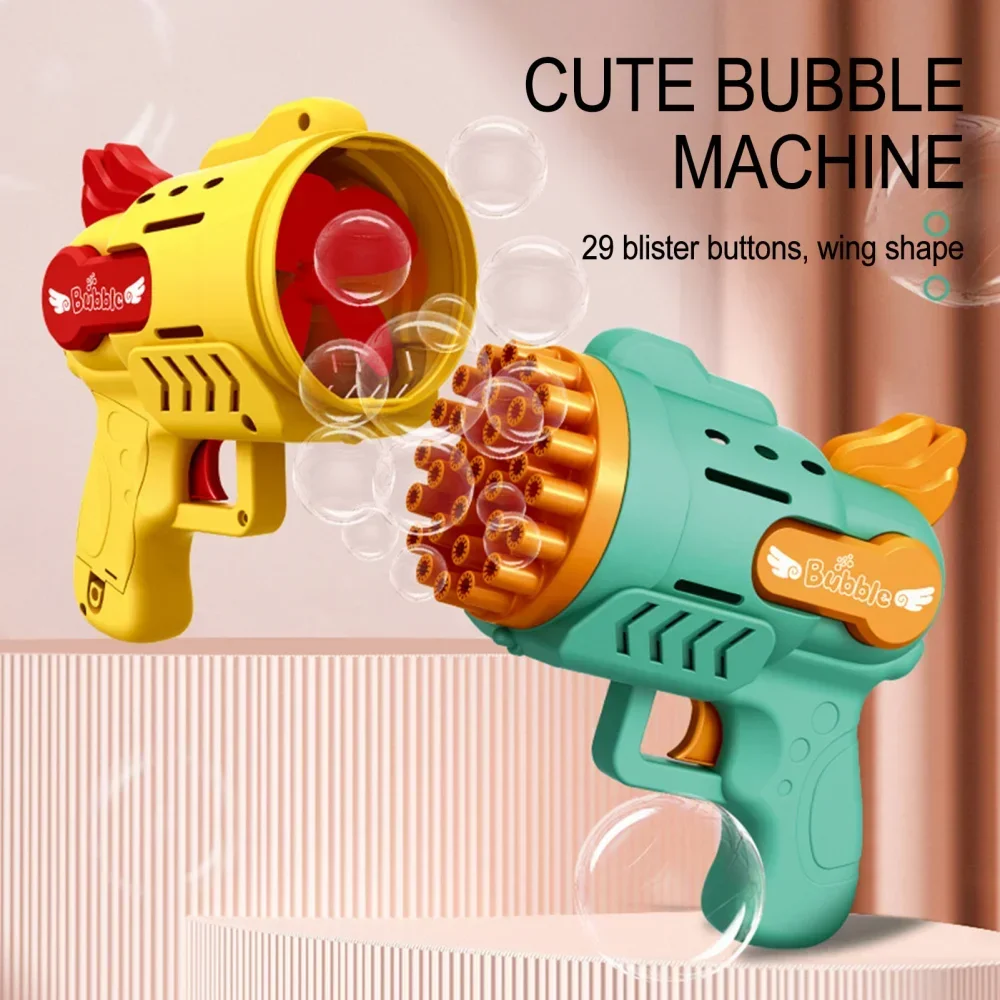 Máquina automática de burbujas Blaster - 360 °   Pistola de burbujas LED giratoria para diversión con fiestas al aire libre
