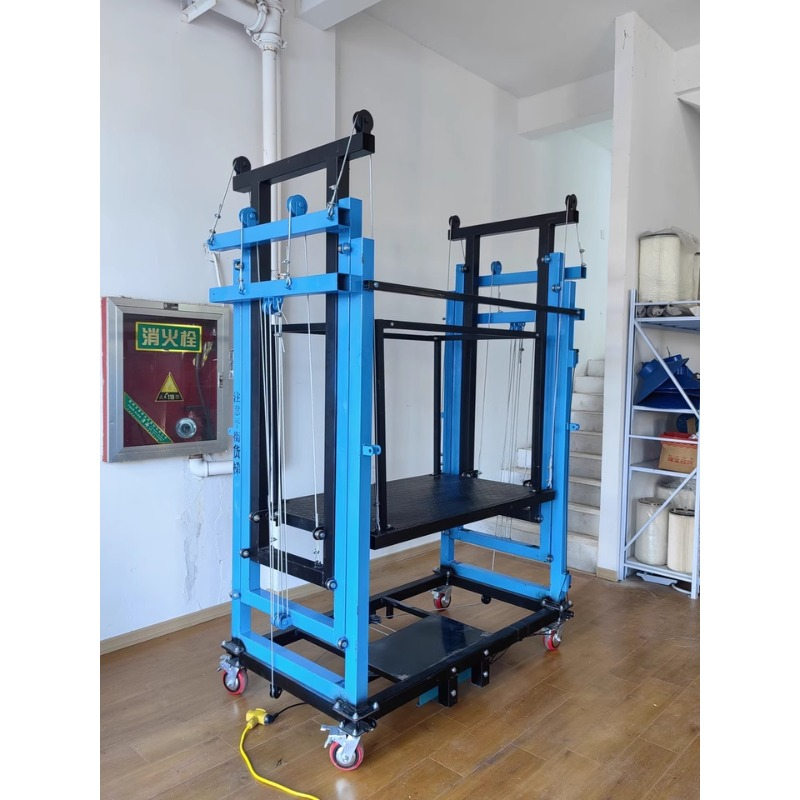 Remote Control Electric Scaffold Lift 2-10M Height 500Kg Capacity Portable Aluminum Construction Platform Adjustable Movable