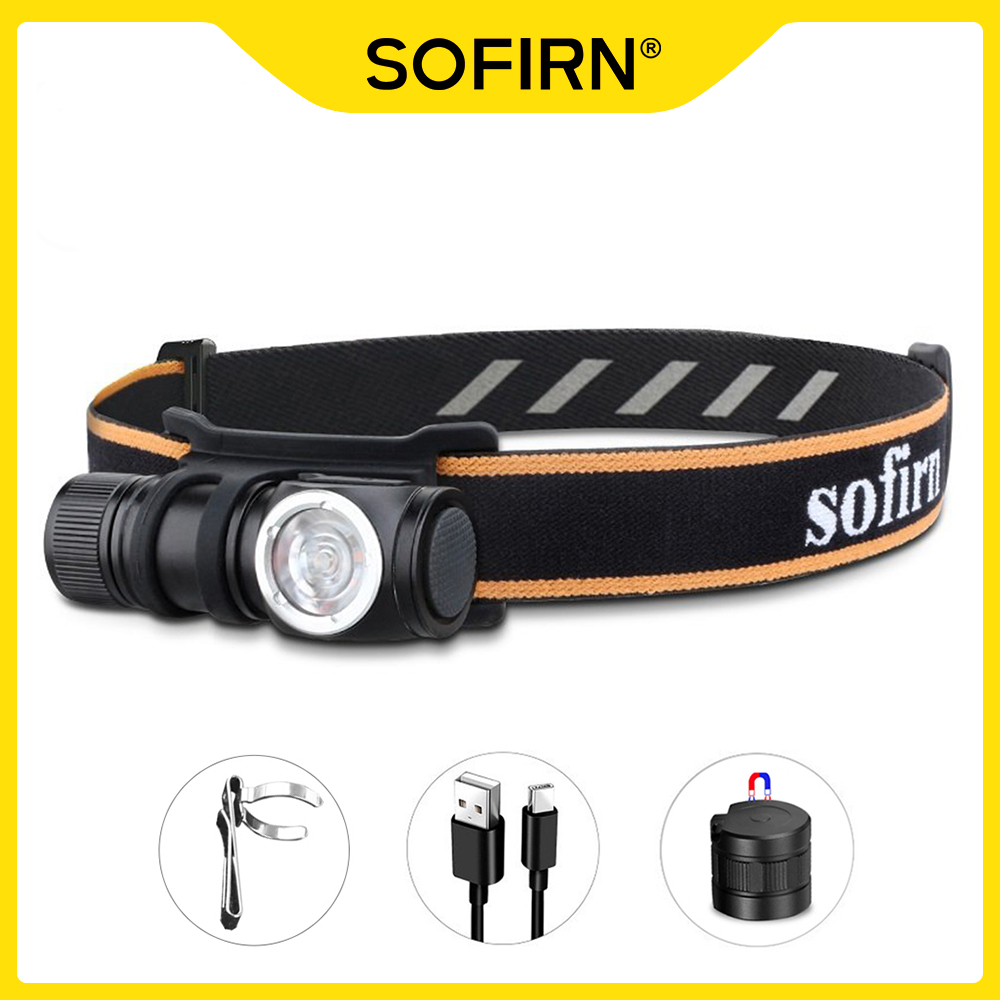Sofirn HS10 USB C recargable Mini 16340 faro 1100lm LH351D 90CRI ángulo linterna TIR óptica con imán cola 2 grupos