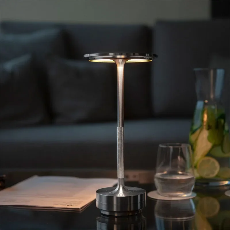 Wiederaufladbare LED-Schreibtischlampe, Touch-Dimmung, USB, tragbar, aufladbar, für Café, Bar, Vintage-Dekoration, Atmosphäre, Nachtlicht