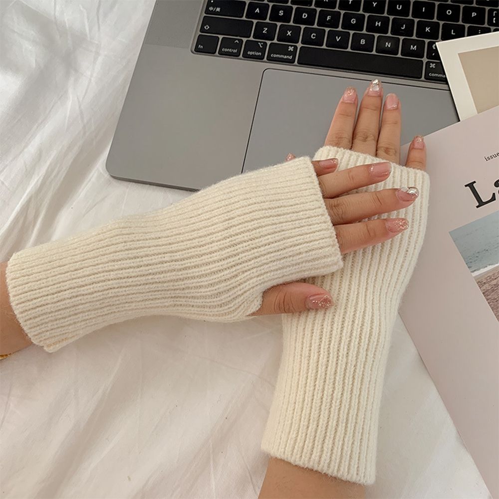 Женские вязаные перчатки без пальцев, до 20 см, Y2K