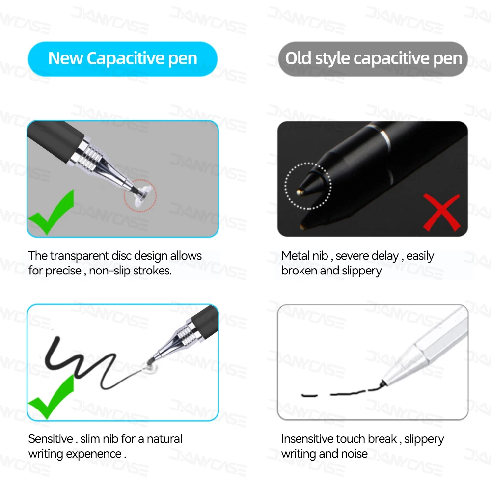Lápiz óptico Universal 2 en 1 para tableta móvil Android ios teléfono iPad accesorios tableta de dibujo lápiz táctil de pantalla capacitiva