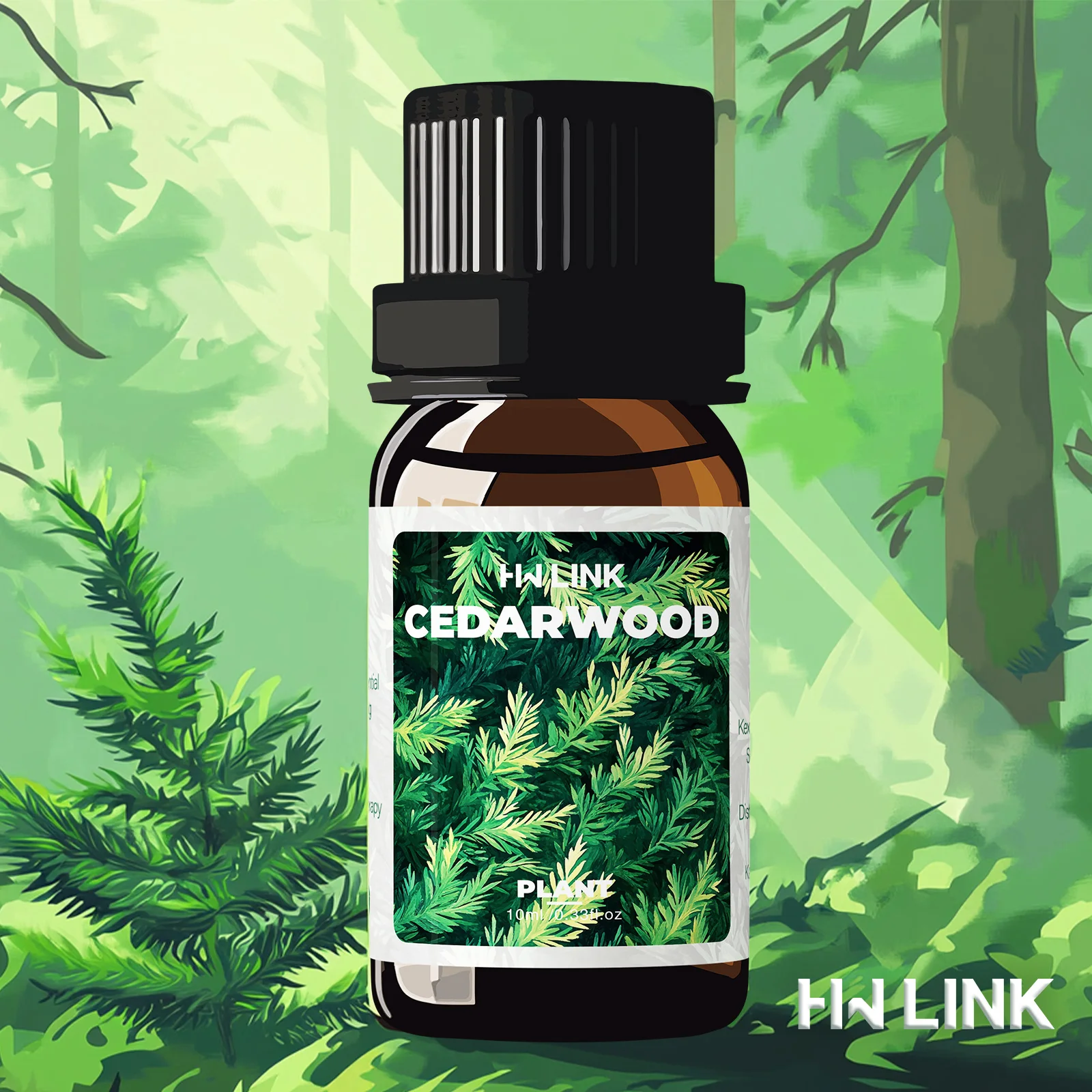 Pure Cedarwood Essential Oil 100% Pure Natural Cedarwood Oil For Hair Care, Home Diffusers, Skin Care, Aromatherapy, Massage-10m