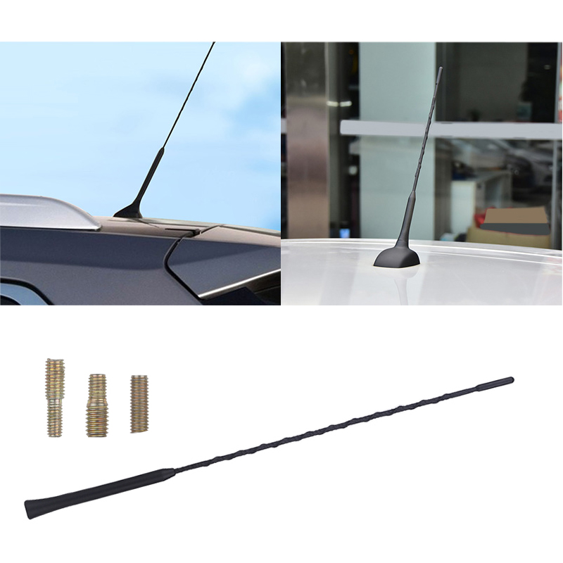 Antena de látigo de mástil de montaje en techo Universal de 9/11/16 pulgadas, tornillos de Radio estéreo de señal mejorada, accesorios para coche amplificados aéreo FM AM