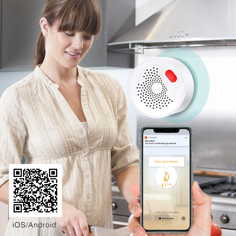 Tuya Zigbee Slimme Aardgassensor Brandbare Huishoudelijke LPG Lekkage Alarmdetector Brandbeveiliging Bescherming Behoefte Zigbee Hub