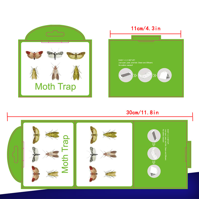 SilentKing 6PCS Moths Traps Pantry Clothes Kitchen Food Home Garden Pest Control Moth Traps Pheromone Moths Sticker Moths Trap