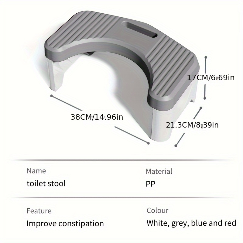 Comfort Toilet Stool for Adult Kids Pregnant Women, Squatting Aid Footstool.