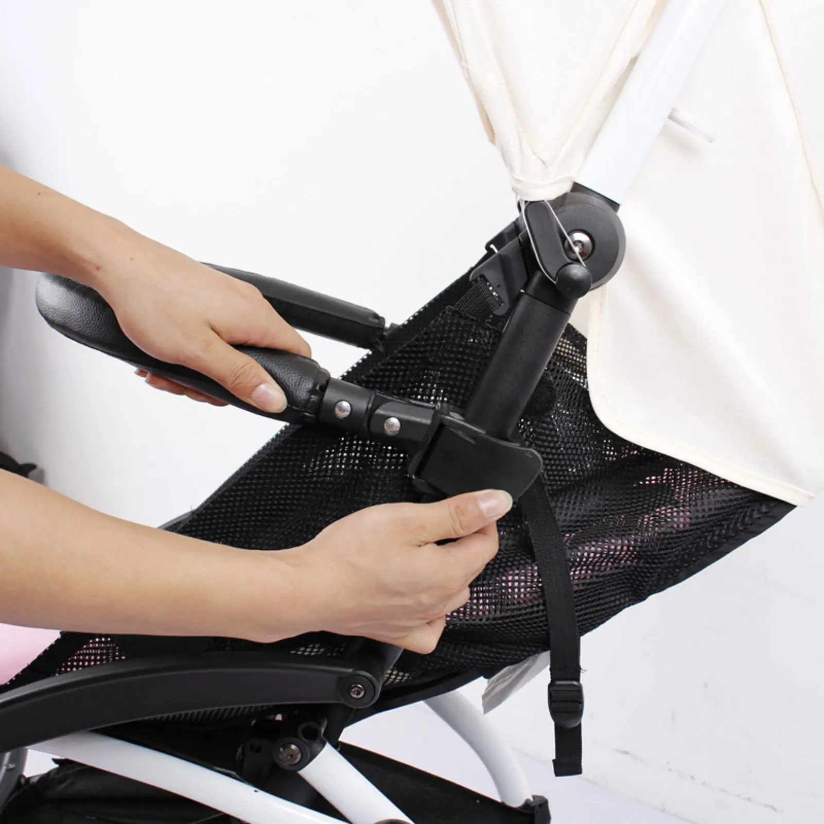 Baby Trolley Pushchair Armrest Handle, fácil de usar, Design Adequado para Substituição de Bumper Bar, Conveniente de instalar