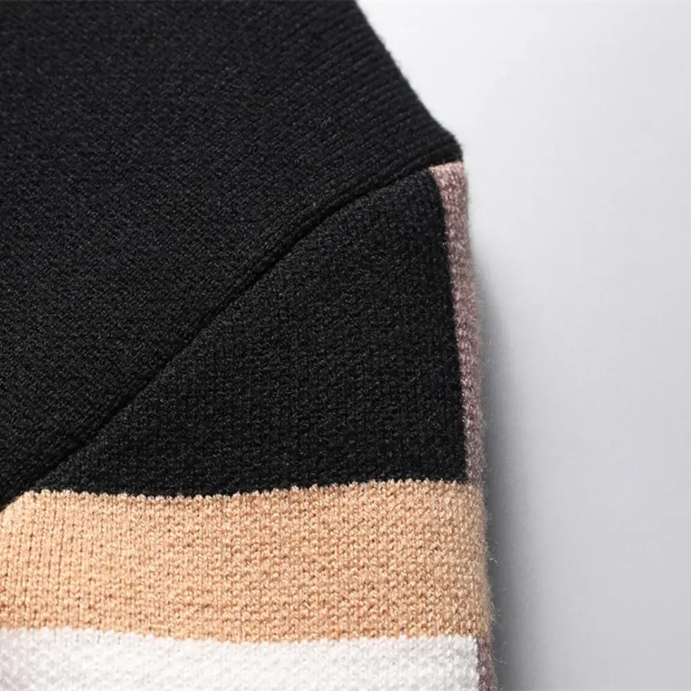 Cárdigan colorido empalmado de estilo británico para hombre, Chaqueta de punto, suéter informal versátil, abrigo, novedad de Otoño de 2023