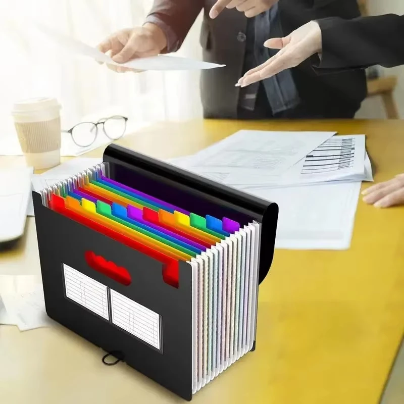 13/25 Zakken Accordian Bestand Uitbreiden Bestandsmap Organizer Archiefdoos Draagbare Kleurrijke Papier/Bill/Quipt/Document houder