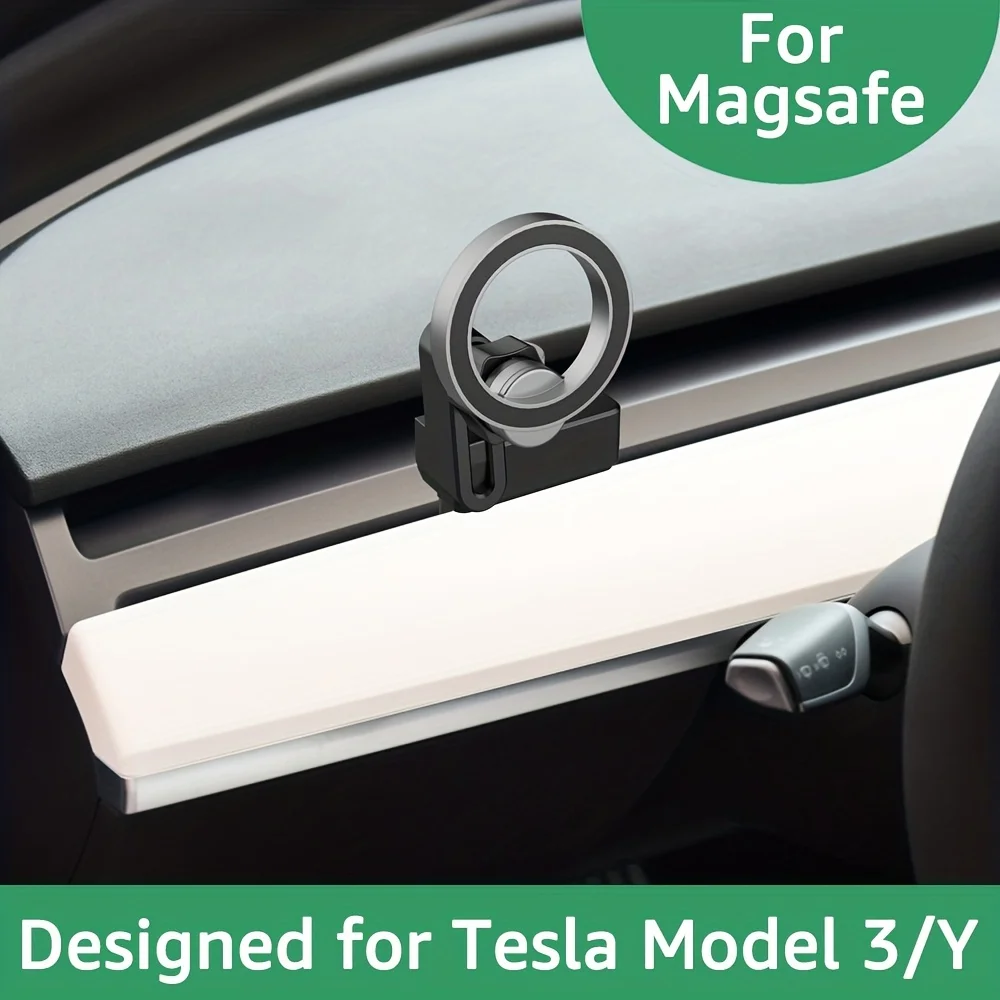 Soporte de teléfono para Tesla Model 3 Model Y, para soporte de coche MagSafe, accesorios Tesla aptos para teléfonos AIl