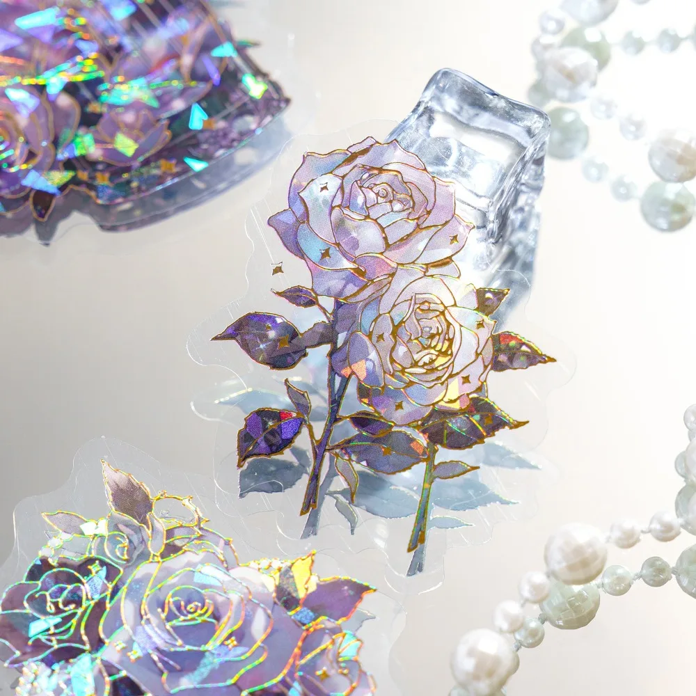 Mr.紙ヴィンテージ絶妙なフラワーステッカーパックペットスパークリング装飾ハンドブックDIY Gooカードステッカー文具20ピース/パック