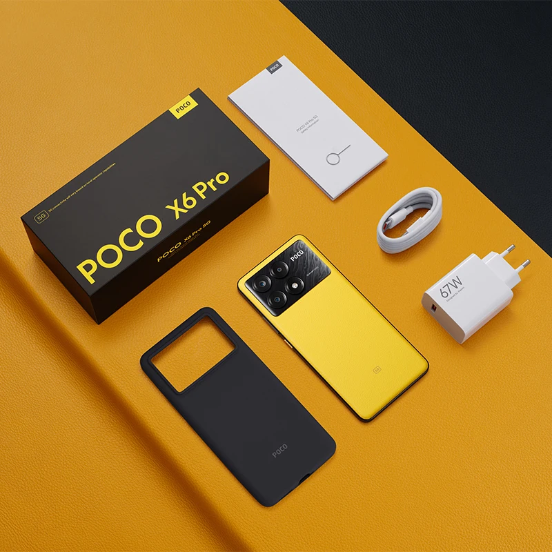 新しい POCO X6 Pro 5G グローバルバージョンスマートフォン NFC 寸法 8300-Ultra 6.67 インチ 1.5K 120Hz DotDisplay 64MP カメラ OIS 67W