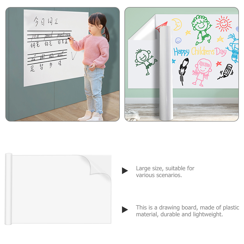 Portable Large Size Dry Erase Whiteboard Paper Removable Wall Sticker Self Adhesive Board Home Office Use Memo Board