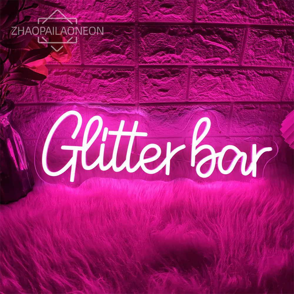Glitter Bar Neon Led Zeichen Nachtclub Bar Party Zimmer Wand Dekor LED Neon Lichter Schlafzimmer Dekoration Flash Bar Club Salon Neon Zeichen