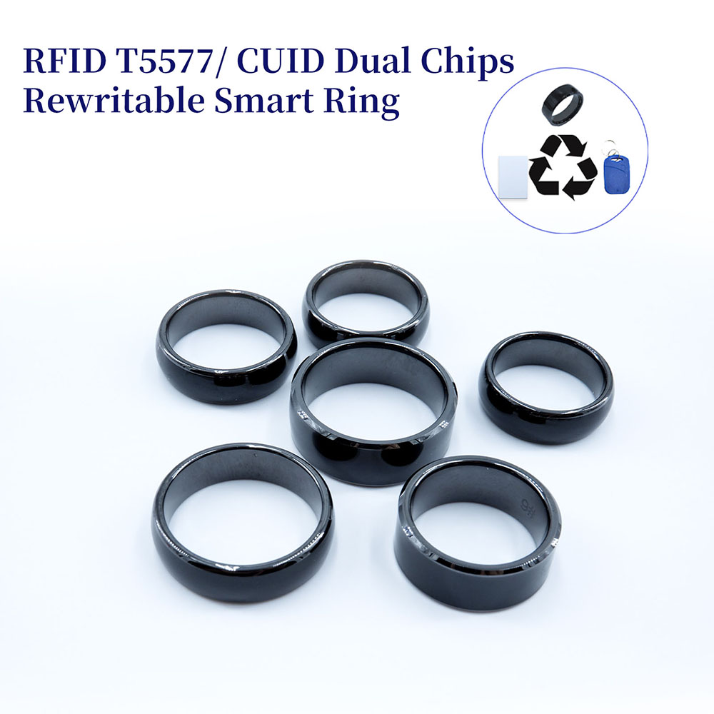 Rfid Smart Dual Chip Ring 125khz T5577 Rewritable Ring 13.56mhz Cuid Cloning Token Nfc Variable Badge
