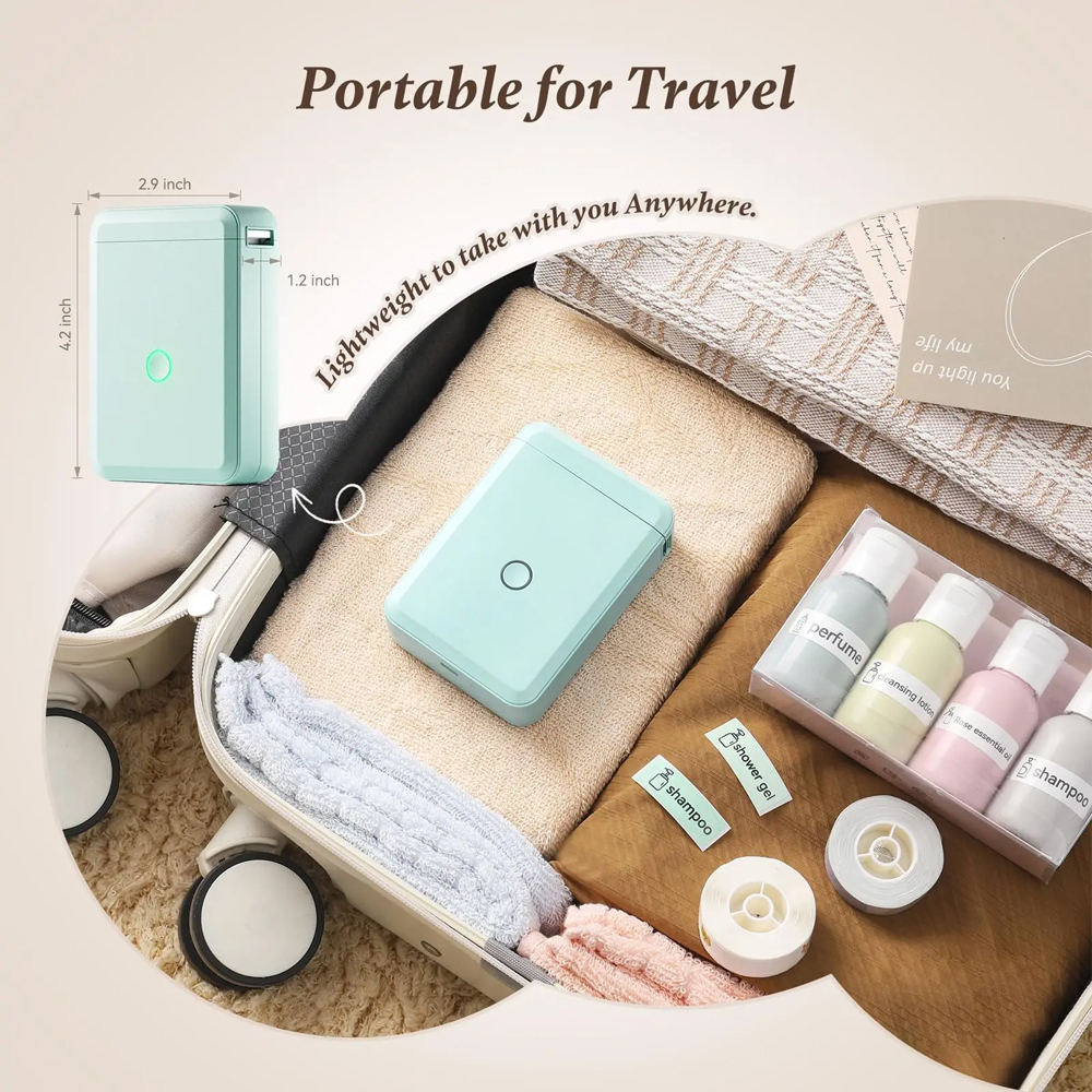 Niimbot D110 Mini Portable Thermal Printer Handheld Adhesive Label Printer Pocket Wireless Bluetooth Inkless Sticker Labeller
