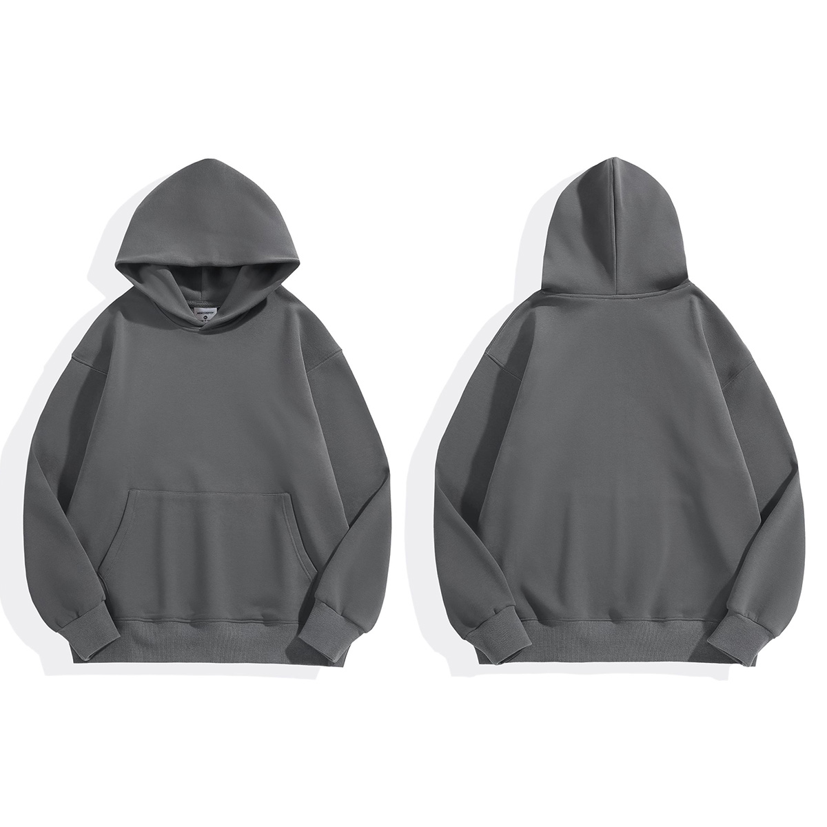 헤비 웨이트 코튼 플러스 벨벳 후드 스웨터 남성용, 16.9oz 480gsm, 두꺼운 타이트 폴라 플리스 풀오버 후드, 여성 운동복