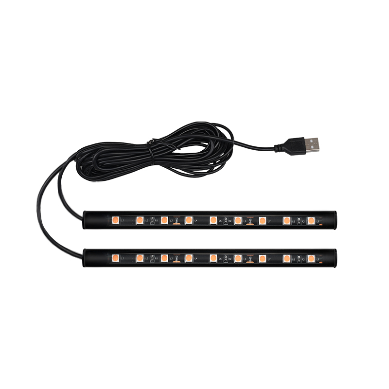 Neon 18 LED auto-interieur omgevingsvoetlicht met USB-decoratie achtergrondverlichting verlichting 5V universele auto-sfeer decoratieve lamp