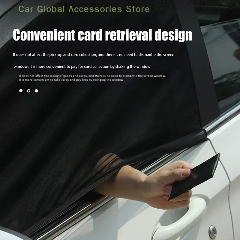 車の後部窓用日よけ,UV保護メッシュ,蚊防止,日光,プライバシー保護,折りたたみ式カーテン,2個