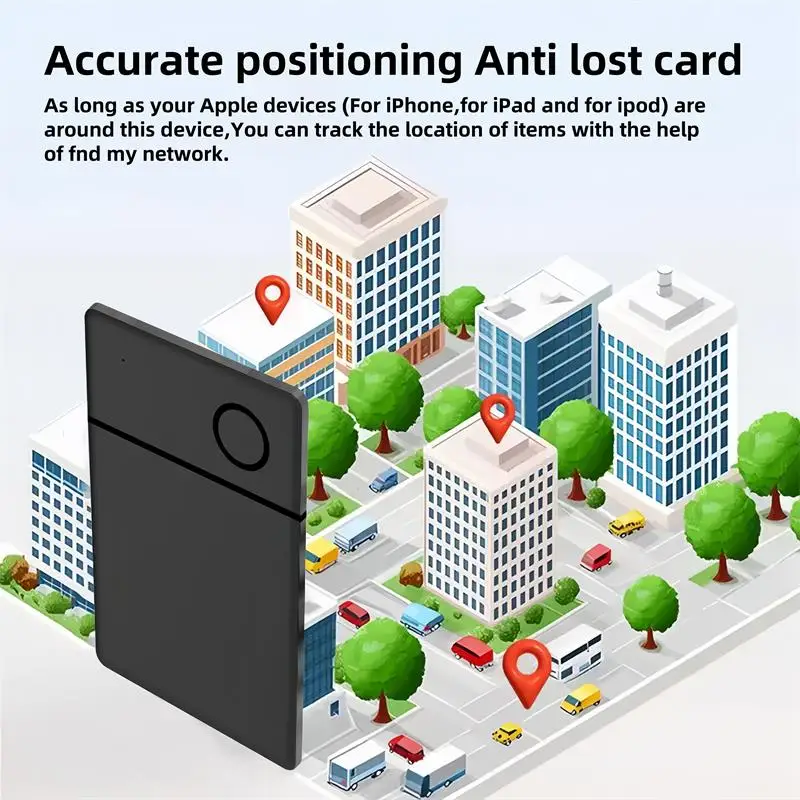Rsh smart ultra dünne Mini-GPS-Locator-Tracking-Gerät drahtlose wiederauf ladbare Position Brieftasche Tracker-Karte funktioniert mit Apple finden meine