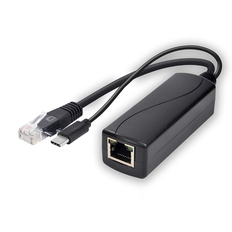 Divisor PoE 5V MicroUSB Power Over Ethernet 48V a 5V divisor POE para cámara IP MicroUSB tipo C DC5.5x2.1 DC3.5x1.35