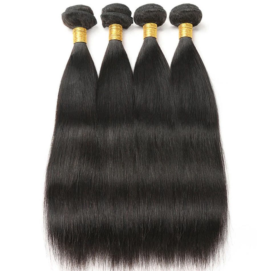 Pacotes retos do cabelo humano, cabelo 100% humano do Virgin, osso do Weave, extensões do cabelo do Tissage, 12A