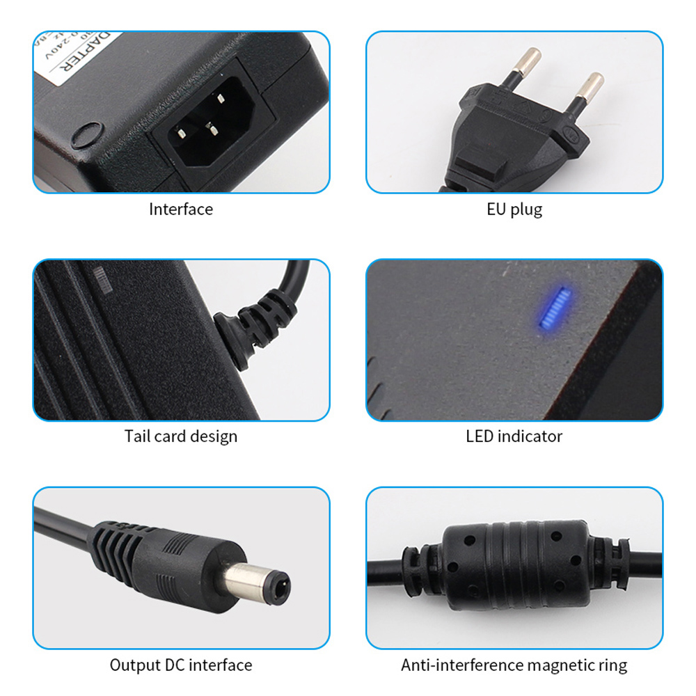 Adaptador de alimentação para LED Strip Light, Transformador, Conversor, AC 110V-220V, DC 5V, 12V, 24 V, 1A, 2A, 3A, 5A, 6A, 8A, 10A